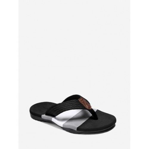 Colorblock Breathable Beach Flip Flops