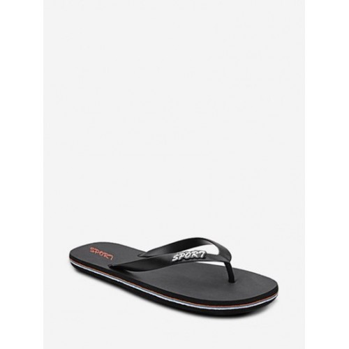 Letter Pattern Casual Flip Flops