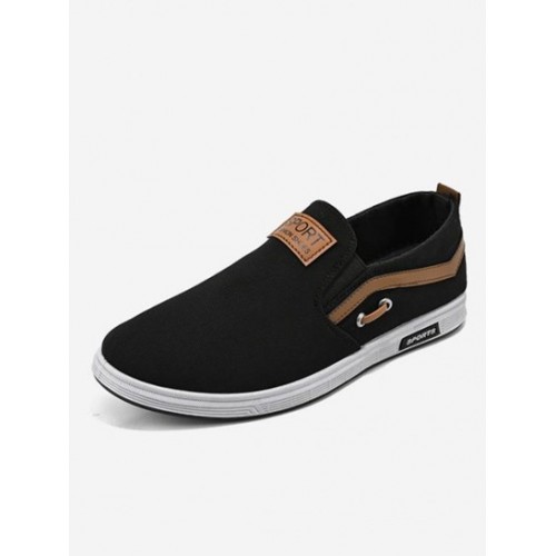 Letter Patched Wear-resistant Slip On Sh...