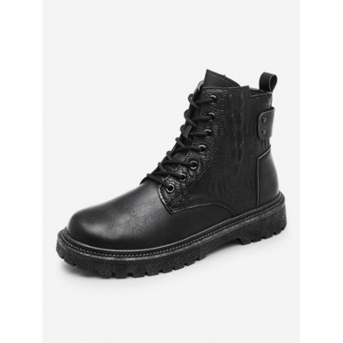 Minimalist Lace Up Combat Boots