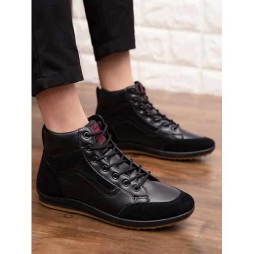 Lace-up Front Ultralight Casual High-top Shoes