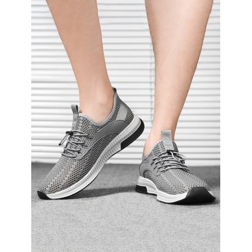 Solid Color Summer Breathable Mesh Casual Shoes