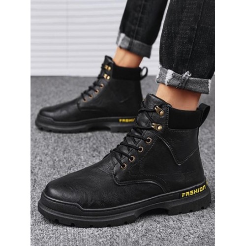 Lace Up Front Combat Boots