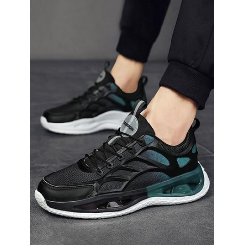 Ombre Lace Up Front Rubber Patch Sneakers