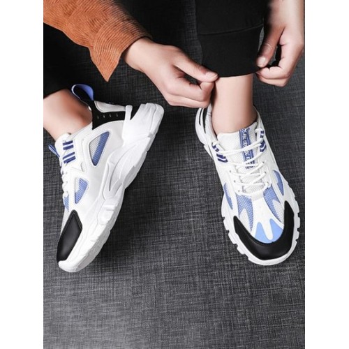 Colorblock Mesh Panel Chunky Sneakers