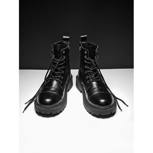 Minimalist Lace Up Front Combat Boots