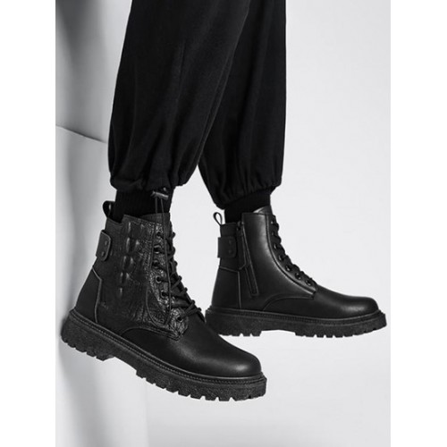 Minimalist Lace Up Combat Boots