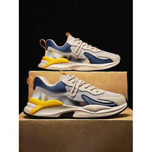 Colorblock Mesh Panel Sports Shoes