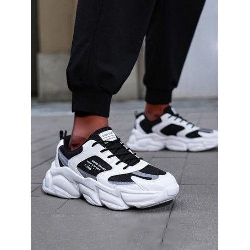 Breathable Letter Chunky Sneakers