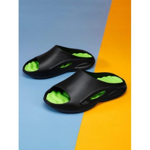 Thick-soled Colorblock Casual Slippers