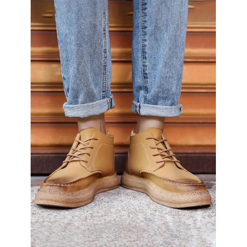 Solid Color Minimalist Casual Boots