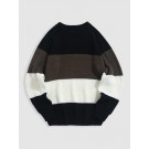 Raglan Sleeves Colorblock Chun...