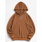 Drawstring Jacquard Hoodie Swe...