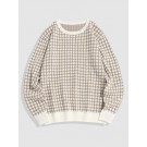 Houndstooth Graphic Sweater