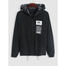 Paisley Print Panel Hooded Zip...