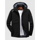 Hooded Reflective Design Zip U...