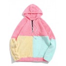 Color-blocking Splicing Half Z...