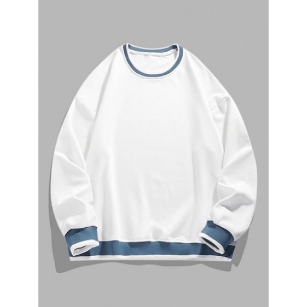 Unisex Bracelet Sleeves Ringer Sweatshirt