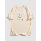 Smile Face Letter Printed Funn...