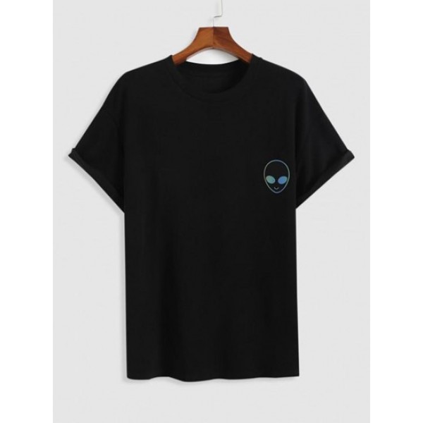 Luminous Cartoon ET Printed Funny T-shir...