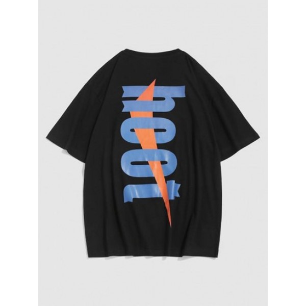 Streetwear Hoot Letter Print Graphic Fes...
