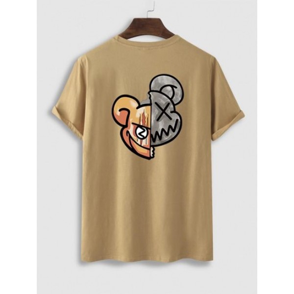 Cartoon Bears Pattern Short Sleeves T-sh...