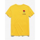 Rose Graphic Embroidered Short...