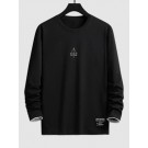 Letter Print Faux Twinset T Sh...