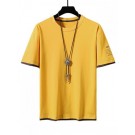 Letter Print Colorblock Ringer...