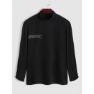 Sentence Pattern High Neck Lon...