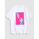 Hands Print Casual Graphic T-s...