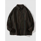 Vertical Stripes Front Pocket ...
