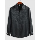 Leopard Jacquard Long Sleeve S...