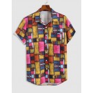 Rectangular Graphic Print Shor...