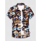 Flowers Printed Button-front V...