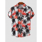Flamingo Coconut Tree Print Sh...