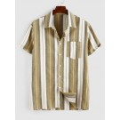 Button Up Contrasting Vertical...