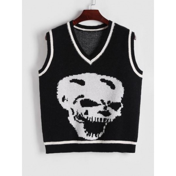 Halloween Skull Cricket Sweater Vest