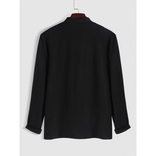 Sentence Pattern High Neck Long Sleeves T-shirt
