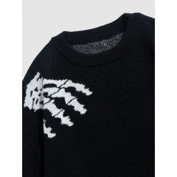 Halloween Skeleton Hands Graphic Sweater