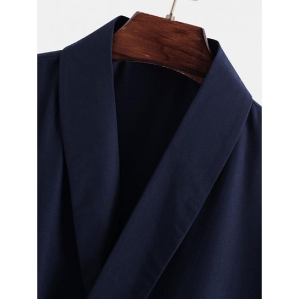Short Sleeve Button Casual Kimono Shirt