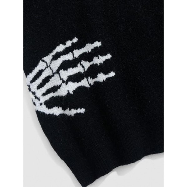 Halloween Skeleton Hands Graphic Sweater