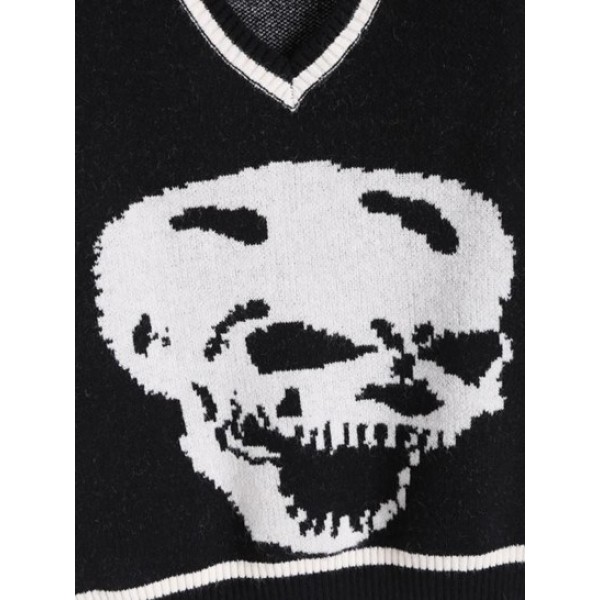Halloween Skull Cricket Sweater Vest